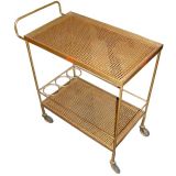 French gilded metal barcart, ca. 1940