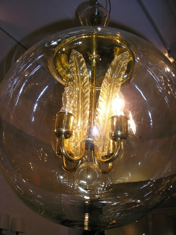 A Rare and important Venini Ball chandelier ca. 1935