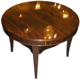 Art Deco Round Macassar Ebony Center Table ca. 1930