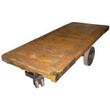 Antique Industrial Trolley Coffeetable