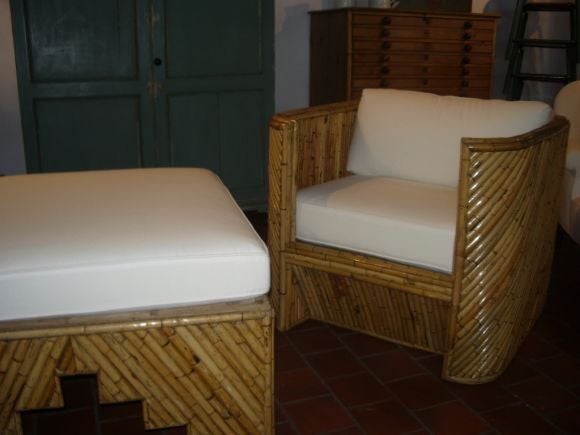 3 piece Bamboo Chair Set
