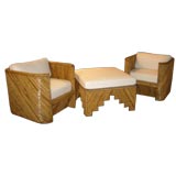 3 piece Bamboo Chair Set