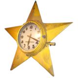 Antique French 2 sided star clock