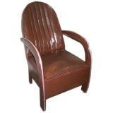 French faux leather chair