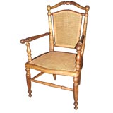 Faux Bamboo and Cane Armchair