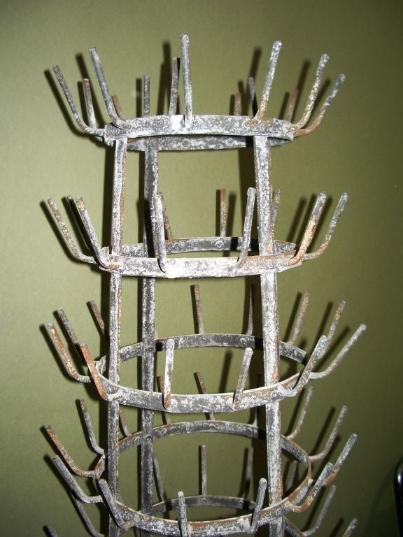 French Metal Wine Drying Rack