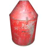 French Painted Ribbed Bin