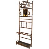 French Faux Bamboo Hall Stand