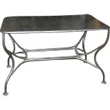 Metal stripped  and polished table