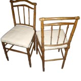 Pr of faux bamboo chairs