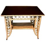 Wicker library or serving table