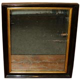 Black Framed Mirror with Gold Trim