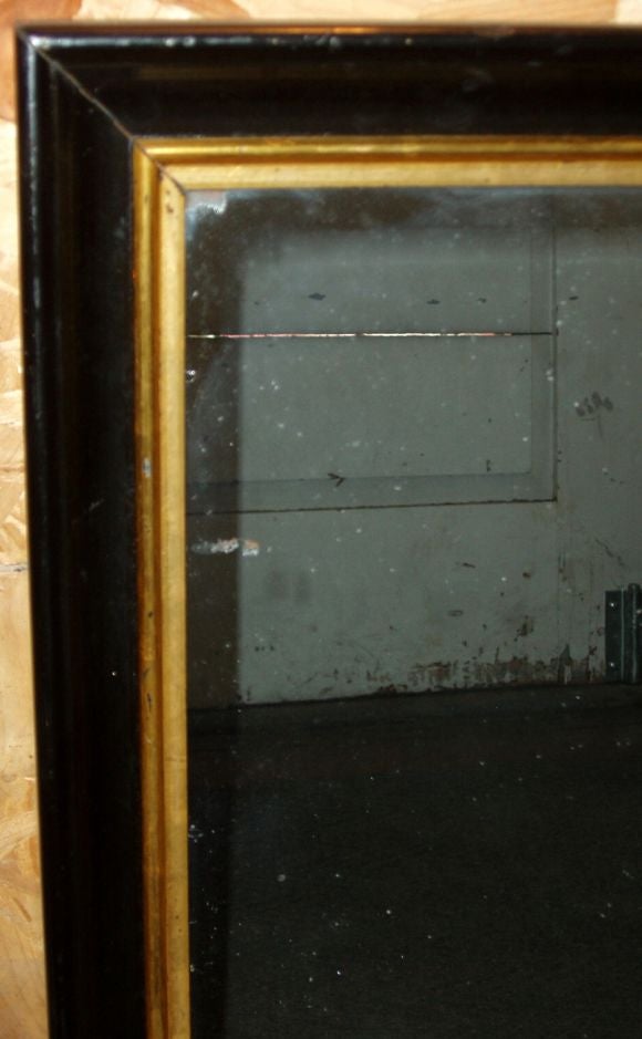 Black Framed Mirror with Gold Trim at 1stDibs mirror with black trim