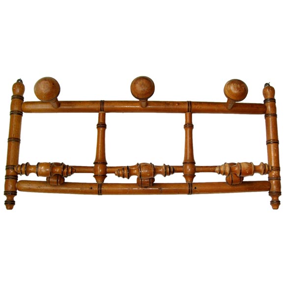 Faux Bamboo Multi Prong Hat Rack
