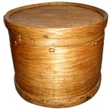 Antique Birch Wood Storage Box