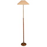Leather And Brass Floor Lamp