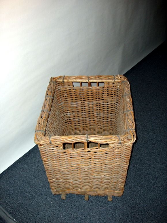 Wicker basket makes an excellent storage bin. Can be used for fire wood, toys, laundry, magazines etc.