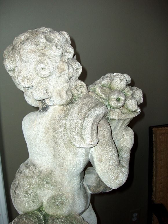 Stone Cherub Statue 1