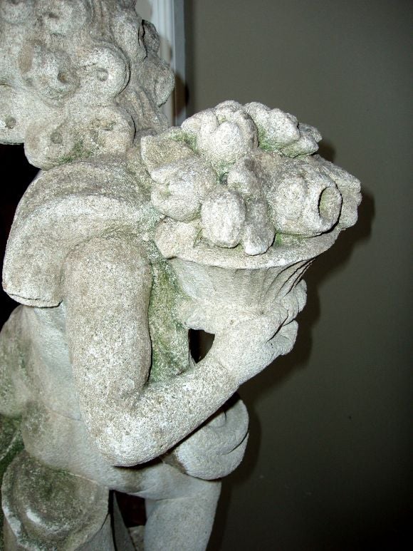 Stone Cherub Statue 2