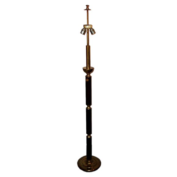 Leather Pole Floor Lamp