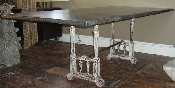 Zinc Top Dining Table At 1stdibs