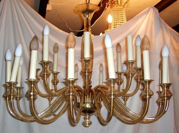 Two Tier Twenty Four  Arm Murano Chandelier