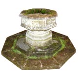 Antique Gothic Stone Urn Or Fountain