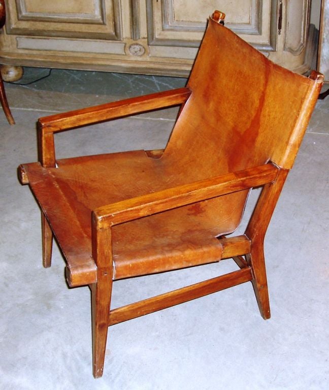 French Pair of Leather Chairs