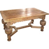 Antique Bleached Oak Dining Table