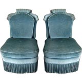 Antique Pair of Napoleon III Armless Chairs