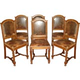 Set of 6 Leather Dining Chairs Set of 6 Leather Dining Chairs