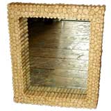 Wood Peg Framed Mirror