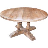 Antique Bleached Oak Dining Table