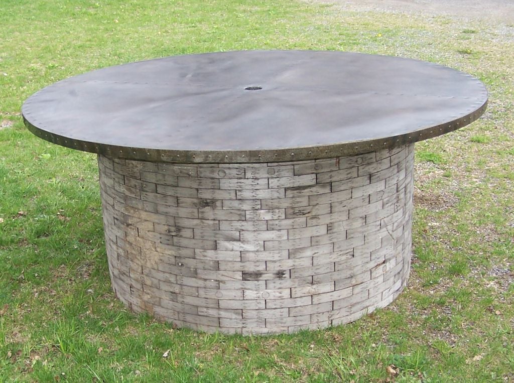 Zinc Top Dining Table