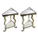 Pair of Plant Stand Side Tables Antique Pair of Plant Stand Side Tables