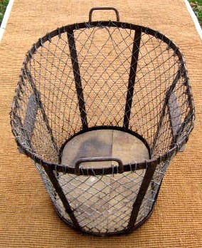 Oversize wire basket great for firewood, magazines, storage etc.