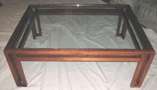 Wood Double Frame Coffee Table