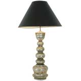FORTY-TWO INCH TALL SILVER LEAFED LAMP