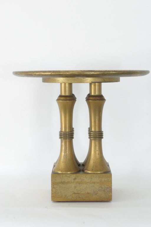GILT FOUR COLUMN LOW TABLE