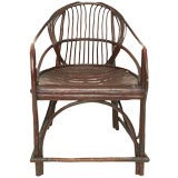 Rustic Late 19th Century Bentwood Hickory Armchair