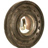 Round Industrial Frame with Bullseye Mirror