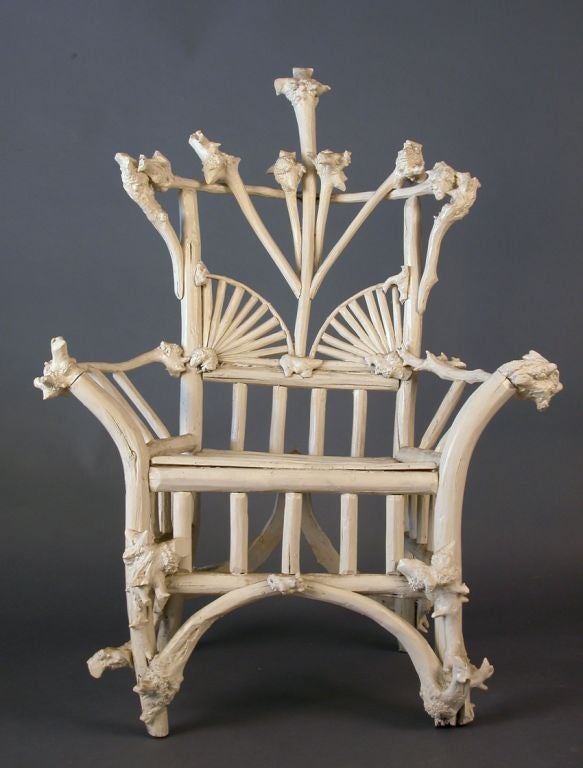 THREE BIRCH ROOT BURL ARM CHAIRS