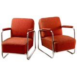 pair of czech functionalist armchairs