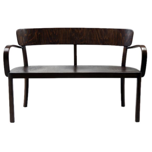 czech mid-century bentwood bench