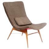 czech mid-century lounge chair