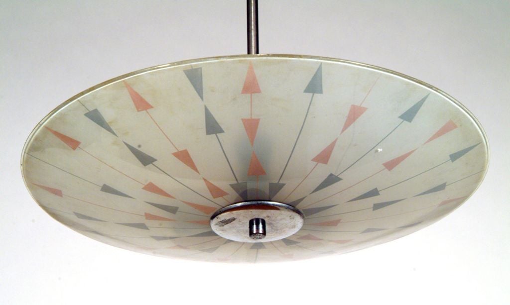 czech mid-century pendant lamp