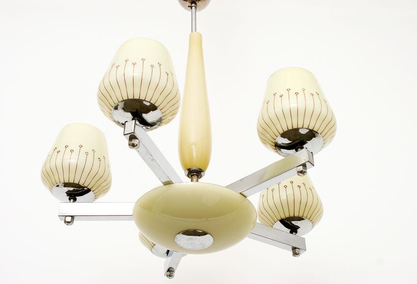 czech mid-century pendant lamp