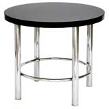 czech functionalist black lacquered table
