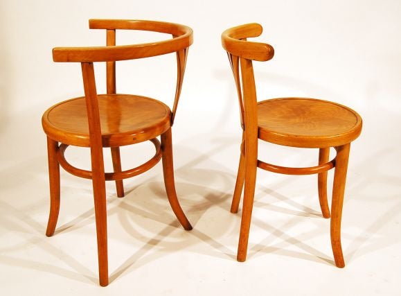 set of four thonet bentwood chairs