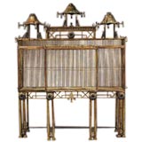 Vintage Bronze and Brass Chinoiserie Style Aviary